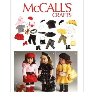 McCall Patterns M6669 Clothes for 18-Inch Doll/Accessories and Dog Sewing Craft
